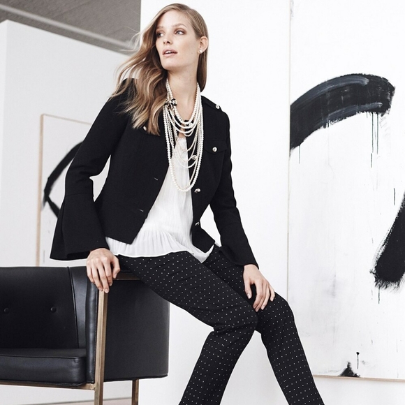 WHBM Bell-Sleeve Peplum Jacket 🖤 (4P) - Picture 4 of 14